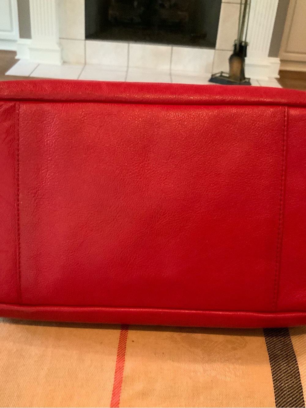 Coach Leopard-Print Shoulder Bag with Red Trim - Picture 6 of 7